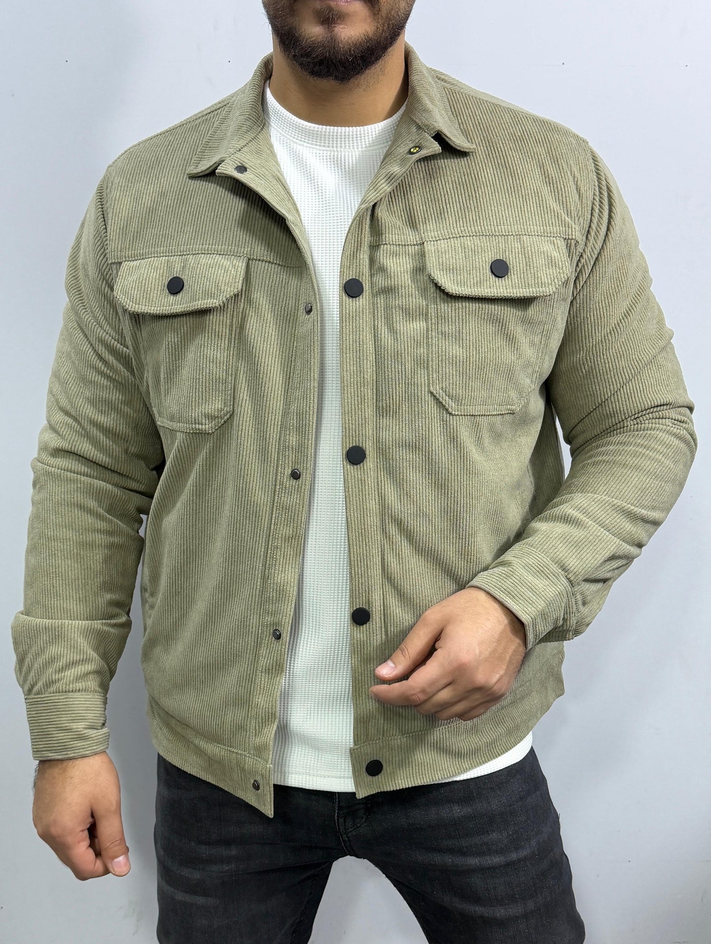 جاكيت قطيفه مضلع