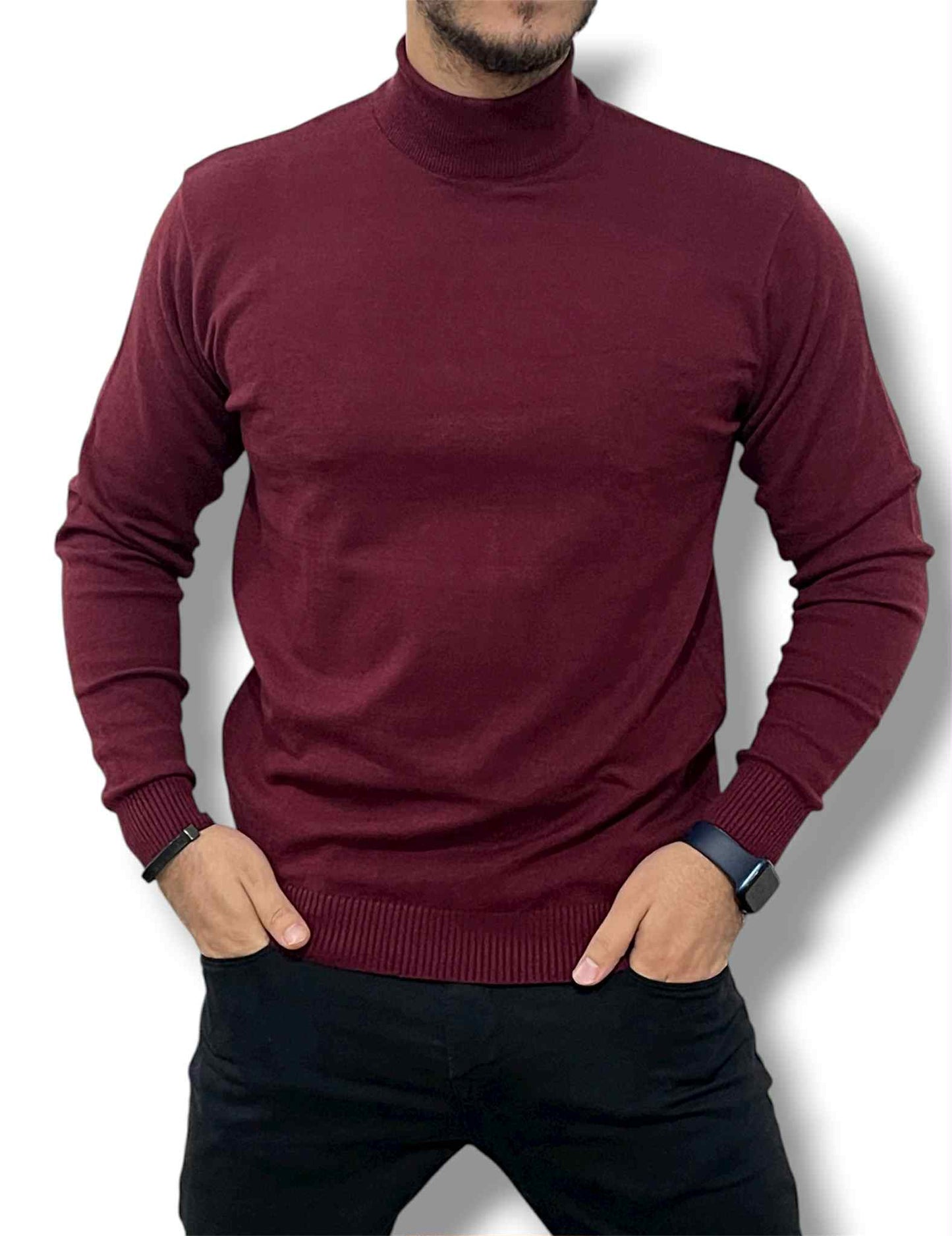 mock neck pullover