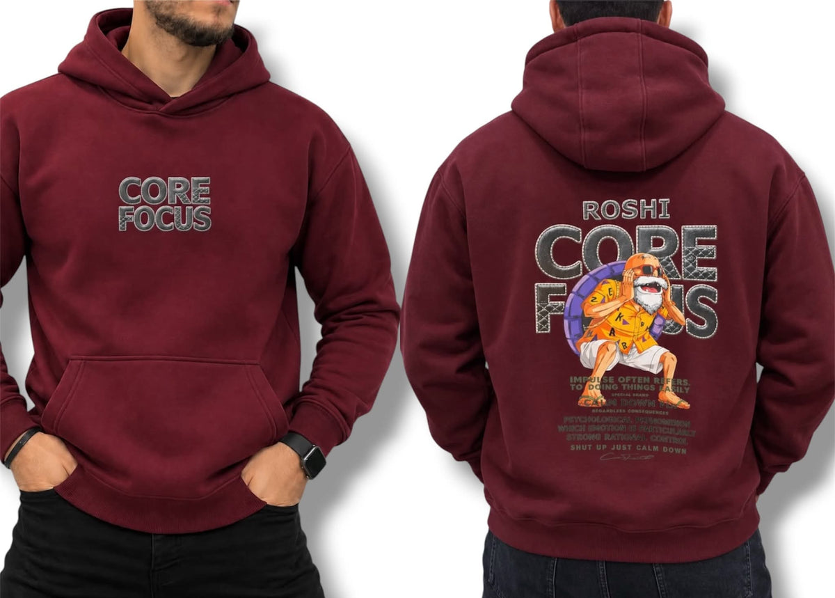 printed Hoodie - core focus