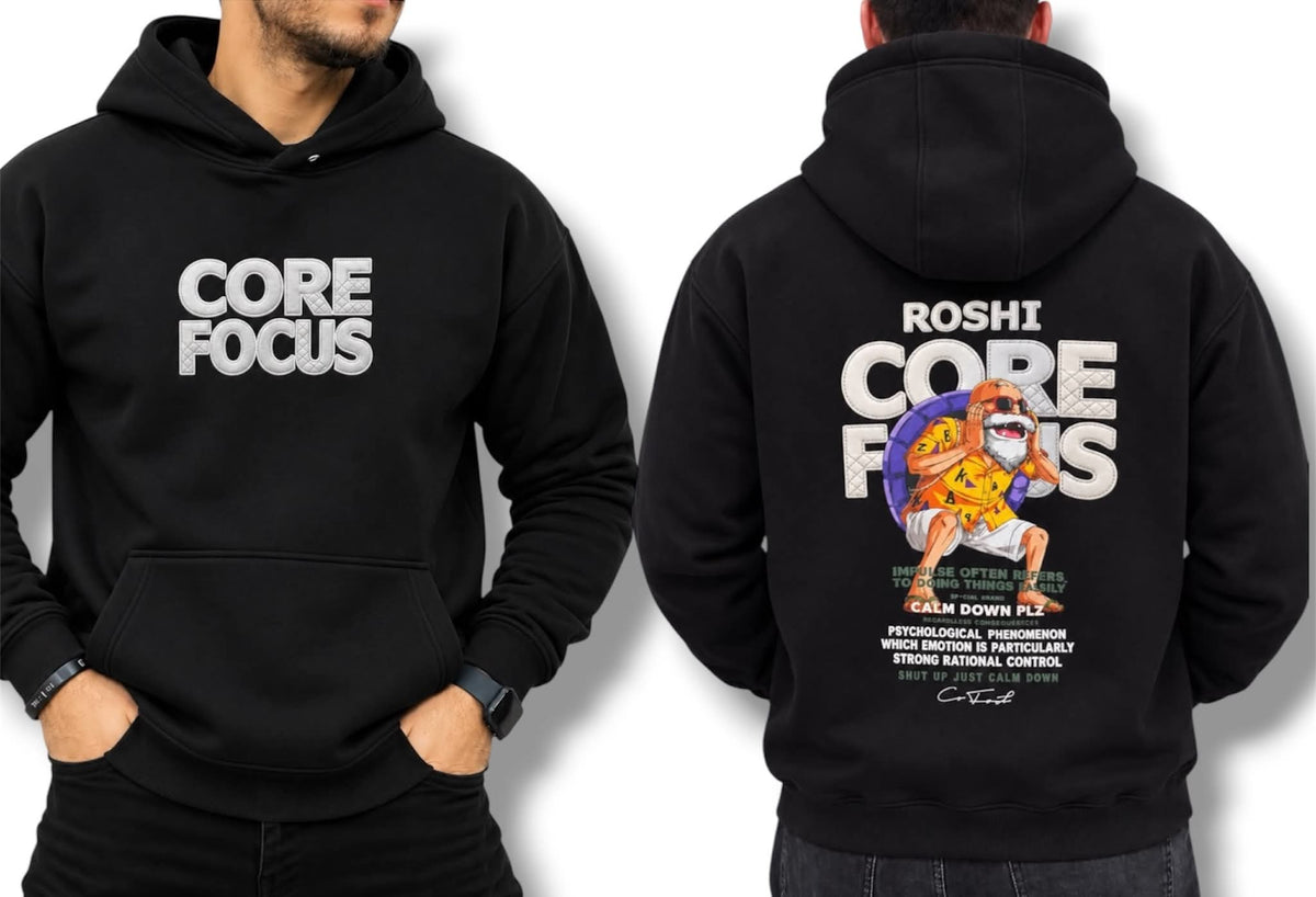 printed Hoodie - core focus