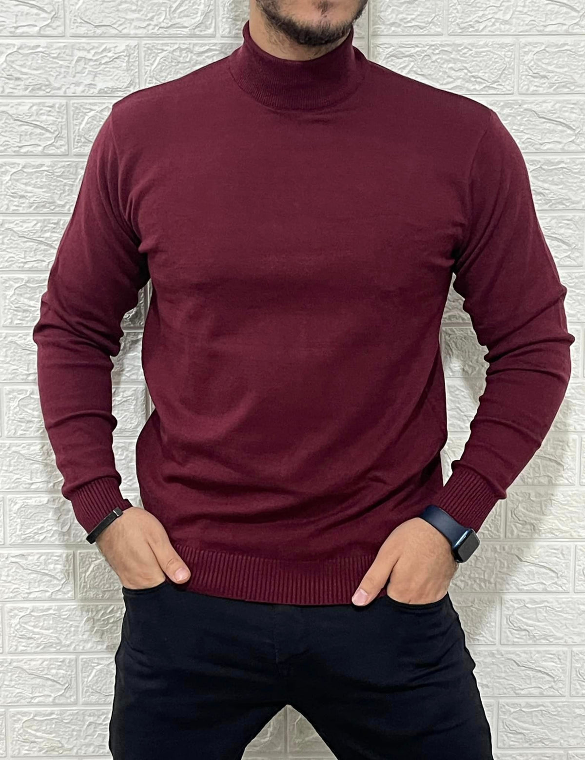 mockneck pullover