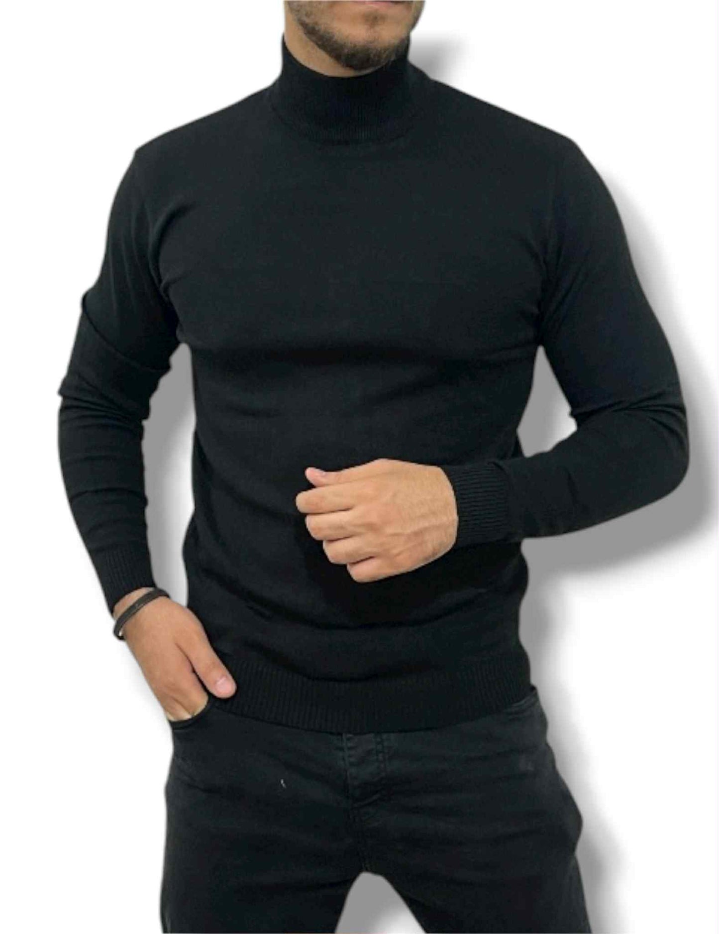 mock neck pullover