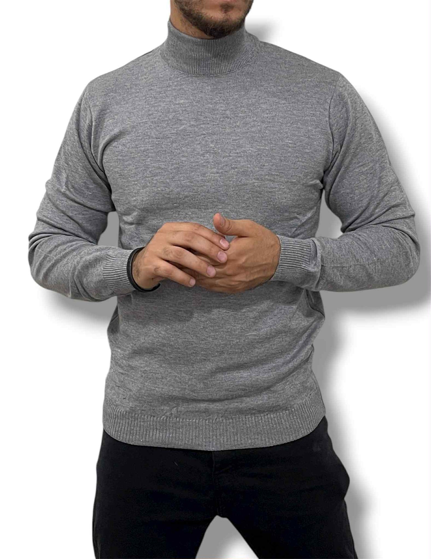 mock neck pullover