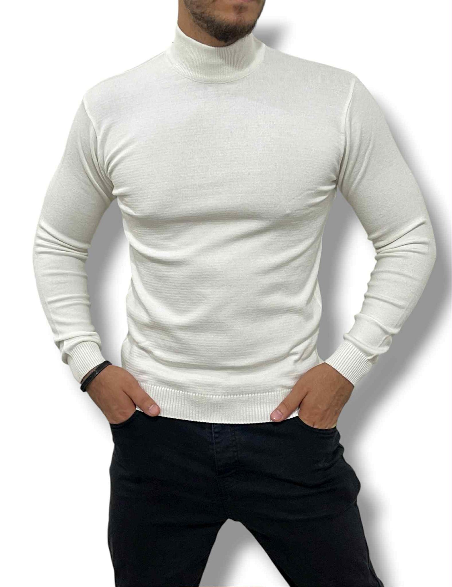 mock neck pullover